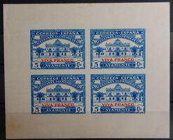 Spanien alten Block von 1937 **