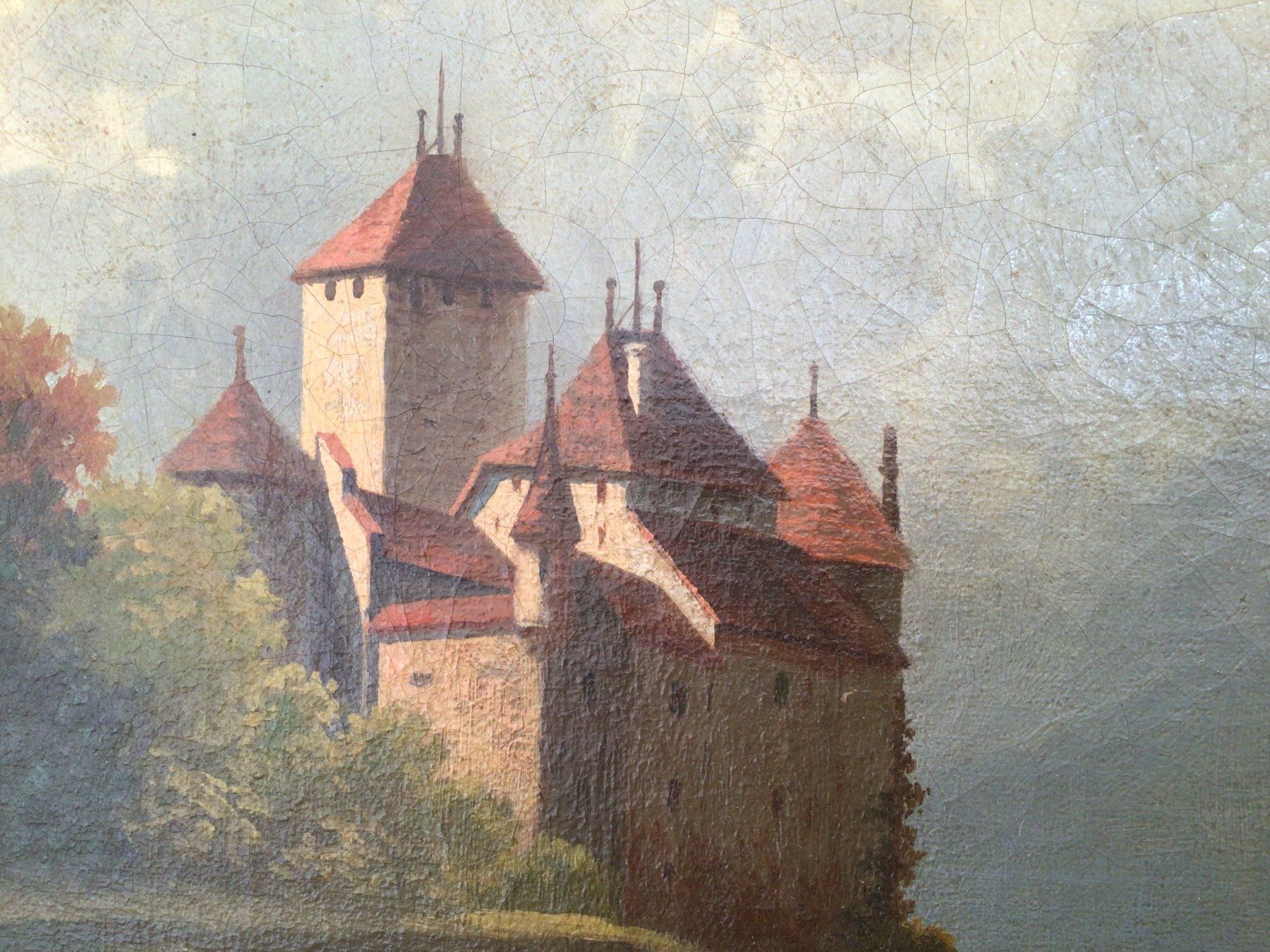 Dipinti: Oelgemälde Schloss Chillon 1896 – Usato da Salmsach venduto da Fxwg 1