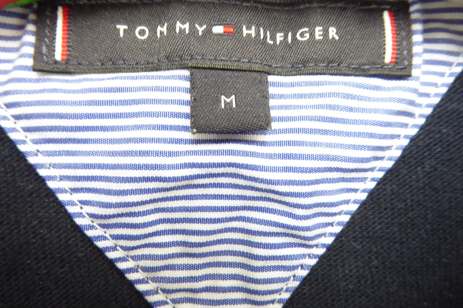 Tommy Hilfiger Maglioni & Felpe: Tommy Hilfiger Polo Gr. M  Pullover gestreift blau/grau – Usato da Langenthal venduto da Drathesel 3