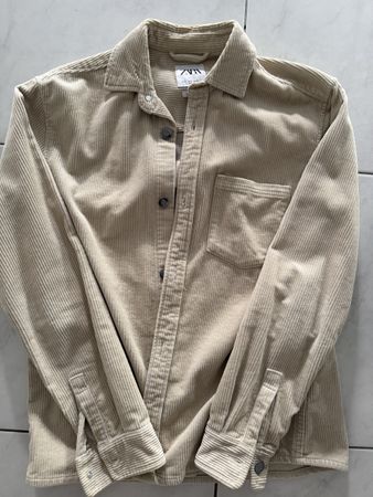Zara Cordhemd Beige - Ideale Übergangsjacke, Gr. S