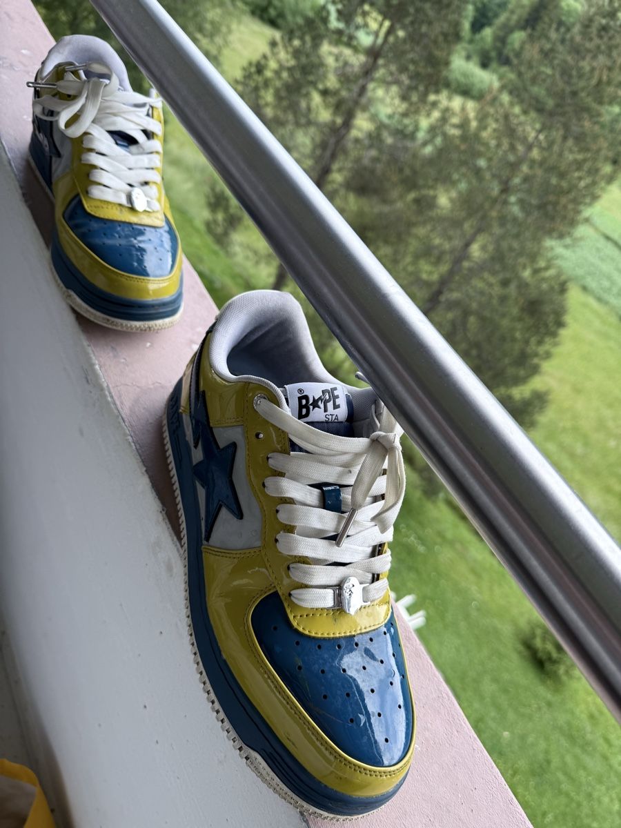Scarpe da uomo: A Bathing Ape Bape Sta Nostalgic bleu/jaune/blanc  US 12 – Usato da Renan BE venduto da Meh1983