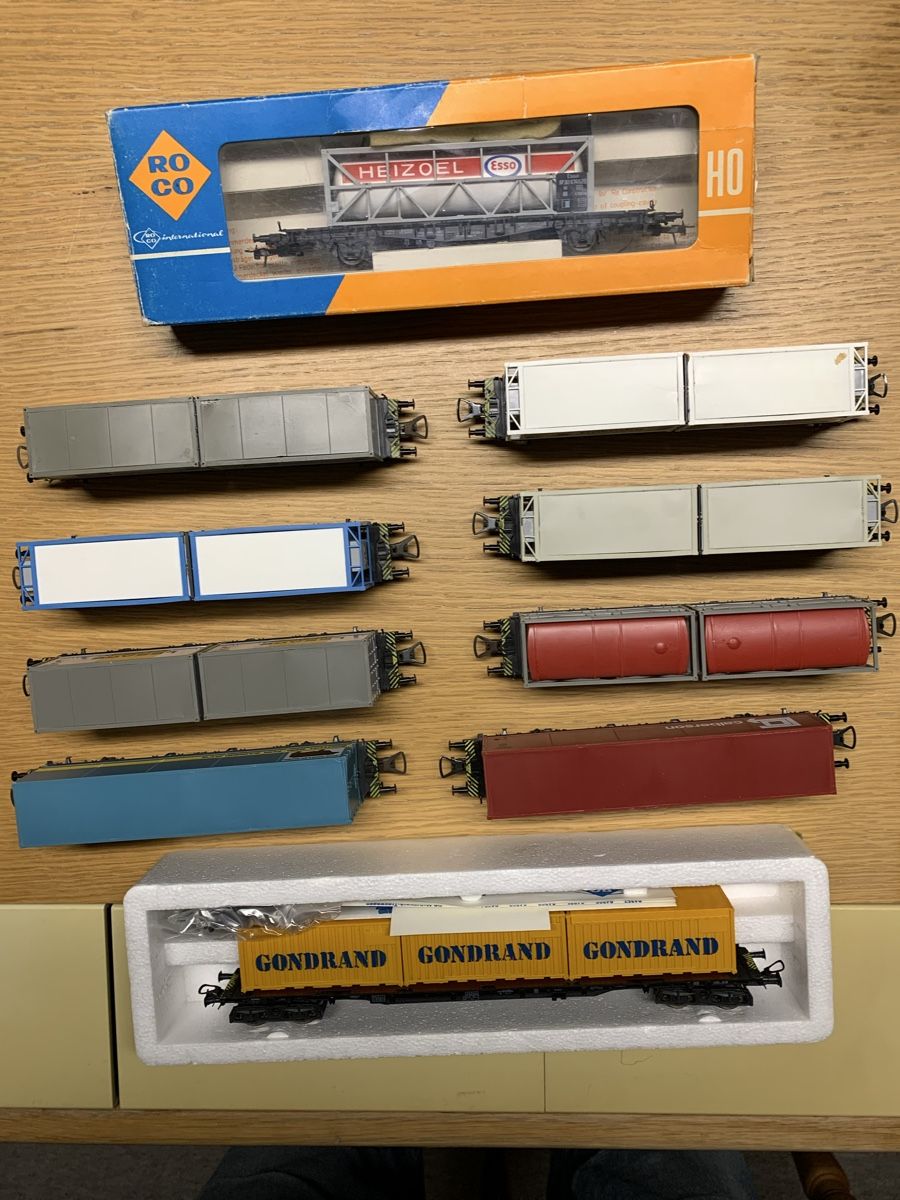 Modellini di ferrovie: Containerzug mit 10 Wagen,AC,schön,P7 – Usato da Winden venduto da EmilNeu 4