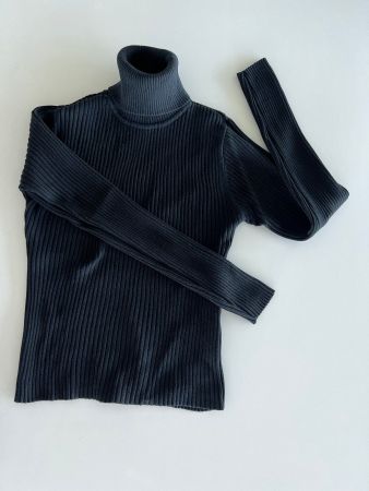 Yessica C&A – Schwarzer Rollkragenpullover – 100 % Baumwolle