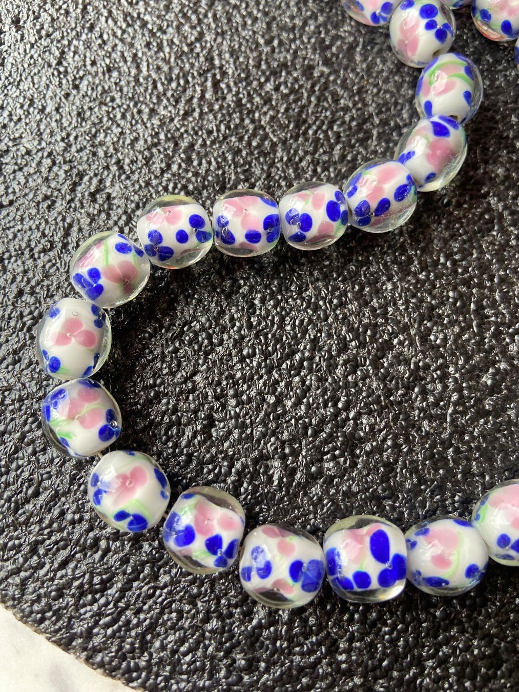 Perle (finte): Schöne Blüemli Lampwork Perlen – Nuovo (secondo la descrizione) da Zuerich venduto da Perlen-Decor 4