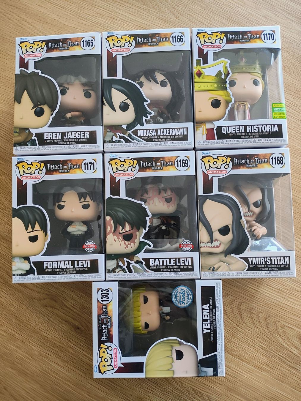 Funko Figuren: Funko Pop : Lot Attack on Titan SNK - 7 pièces – Gebraucht aus Le landeron von hugomes