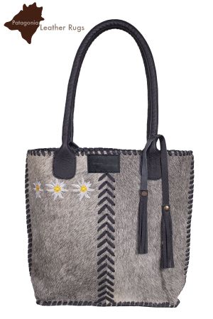 Handtasche aus echtem Kuhfell Edelweiss