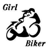 Auto Aufkleber 169 –Girl Biker–10,3x10,3