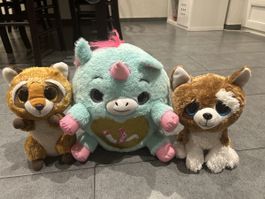 3 Kuscheltiere von TY ca. 20-30 cm gross