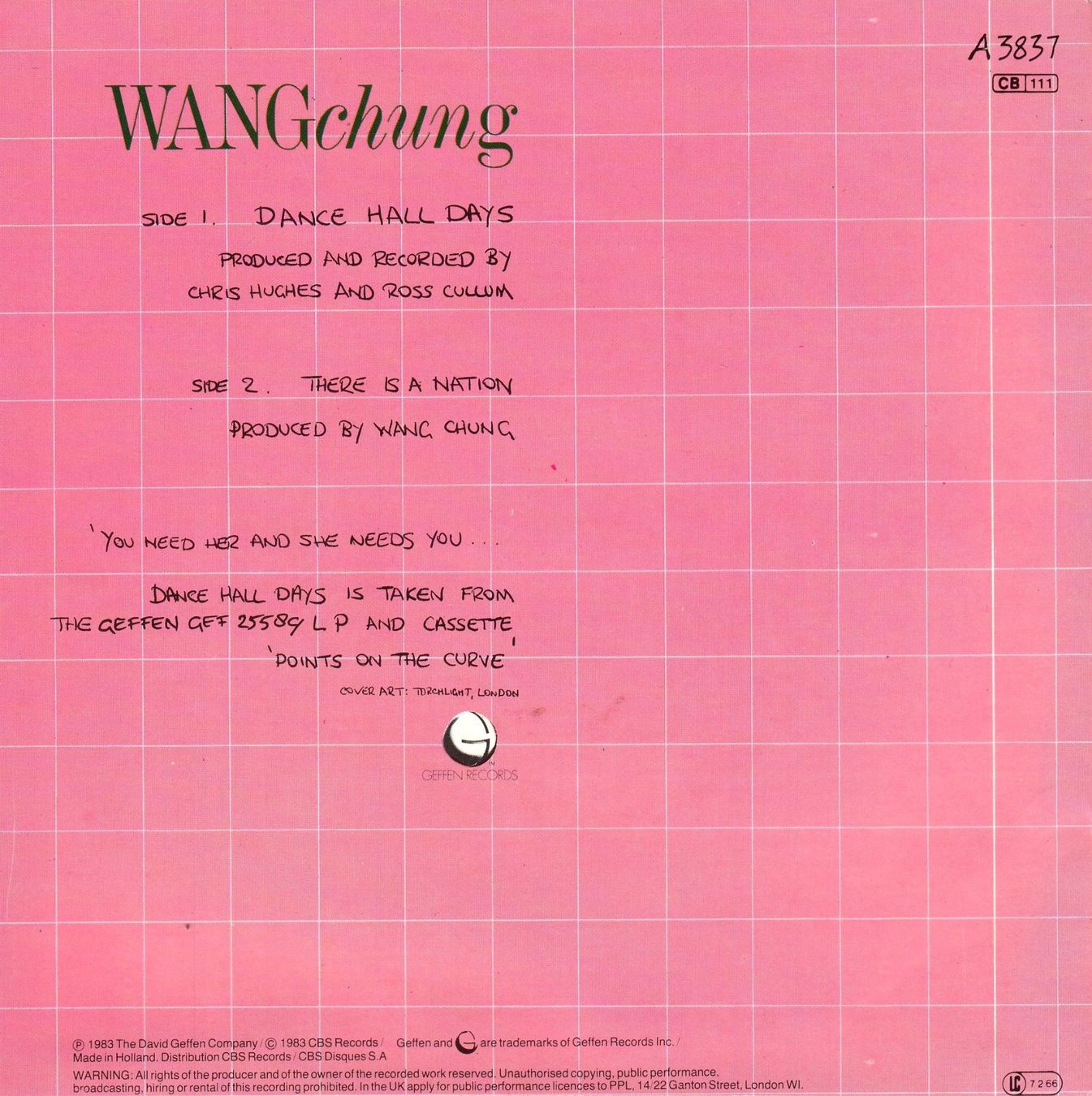 Dischi in vinile: Wang Chung Vinyl Single 1983 – Usato da Volketswil venduto da Abcrecords 1