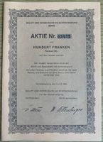 Alte Aktie 1983 - Skilift und Sesselbahn AG - Schönengrund