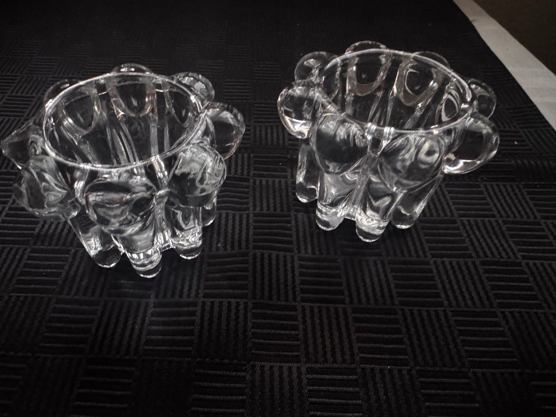 Portacandele: 2 Glas Kerzenständer Kerzenhalter – Usato da Windisch venduto da Trudi45 1