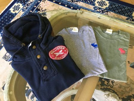 KLEIDERPAKET, GR. 12 J, ABERCROMBIE, HOLLISTER, 3 TEILE!
