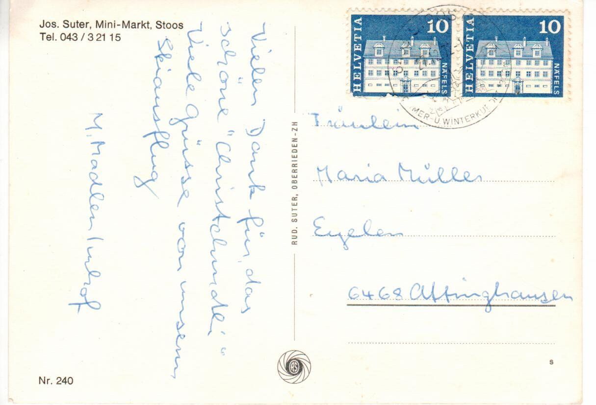 Ansichtskarten: Mini Markt, Stoos – Gebraucht aus Wolhusen von Curver9 1