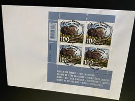 2024  RIESEN DER EISZEIT Wollnashorn Ausgabetag Vollstempel