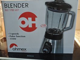 Ohmex Blender BLE 1788 MET, 3 Geschwindigkeiten, 550W, neuwe
