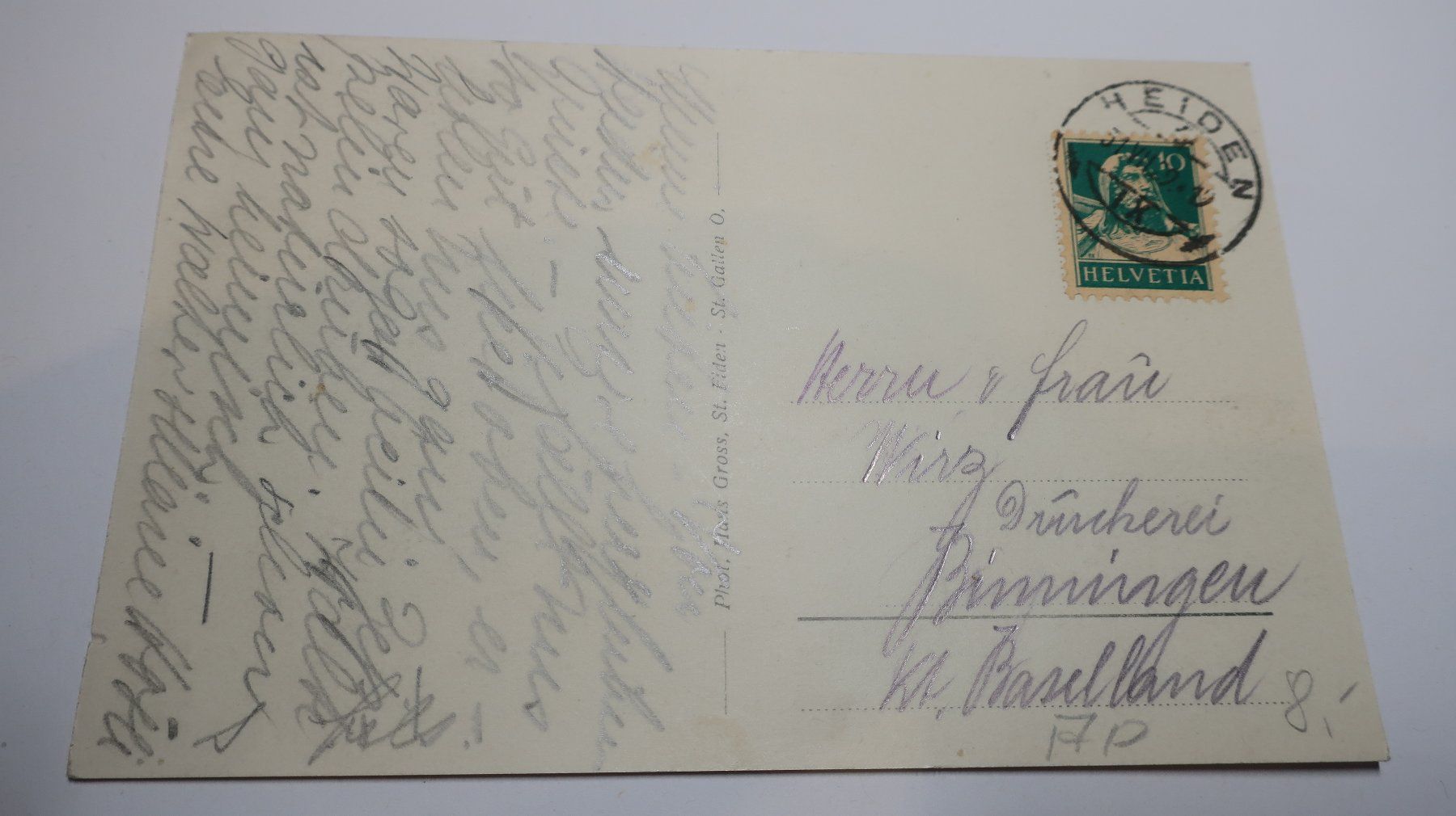 Cartoline postali: Heiden N° 418 1929 – Usato da Cormoret venduto da Pascalll2001 3
