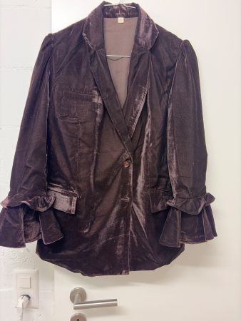 Blazer mit Puffärmel, braun, Gr. L, ungetragen
