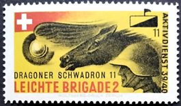 Soldatenmarke 2.WK, Dragoner Schwadron 11, Aufdr, Wi Kav 10