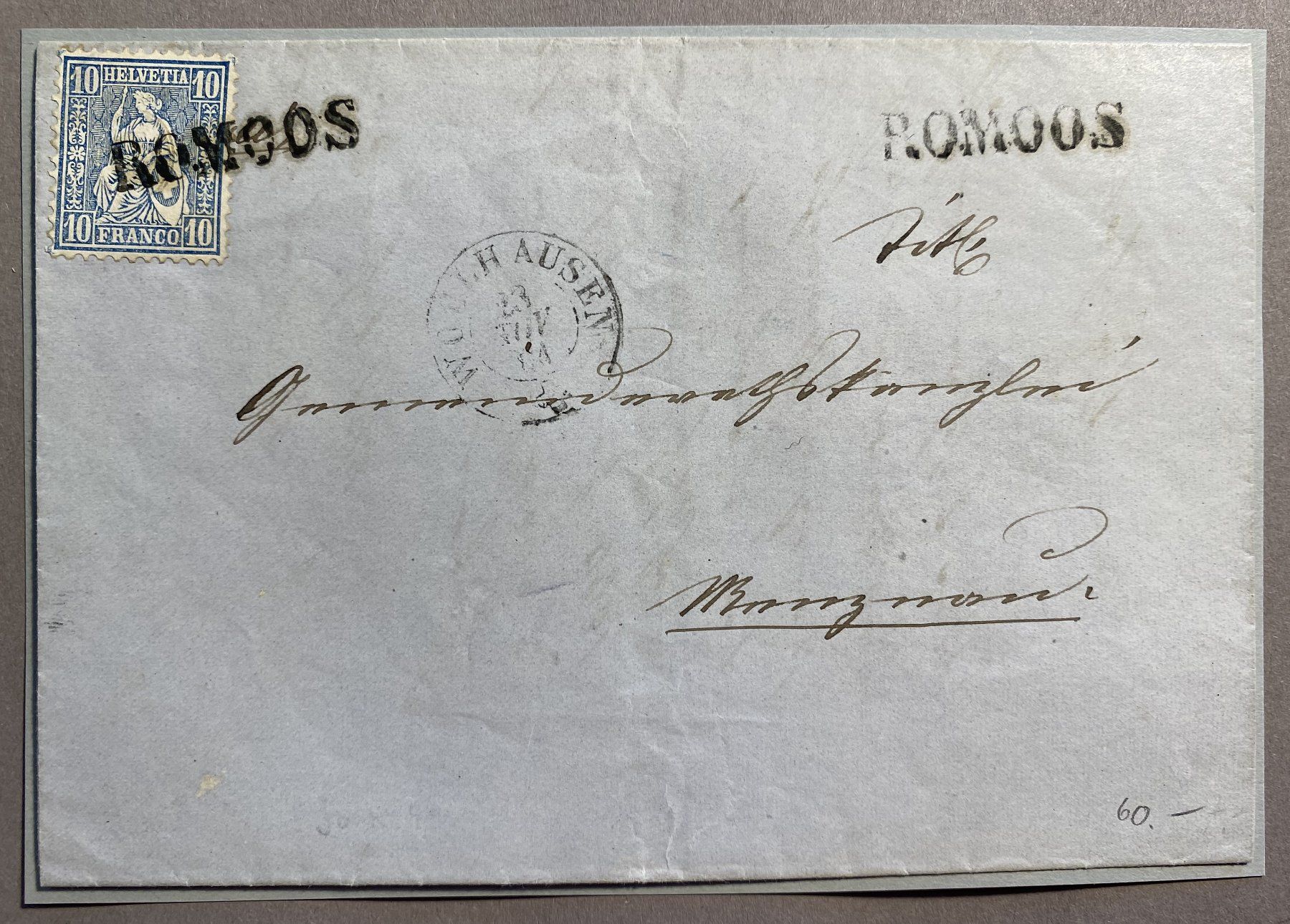 Tutti i francobolli: 31 Brief Stabstempel ROMOOS LU, AW Gr.30 – Usato da Steinhausen venduto da yukon26