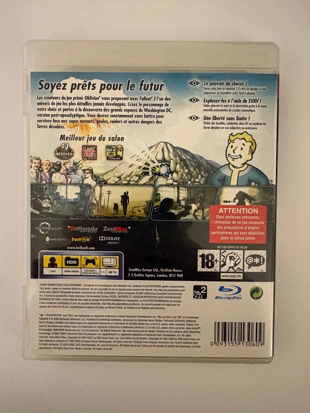 Jeux: Fallout 3 - PS3 FR – D'occasion à Villars-sur-Glâne par axe_r9gy 1