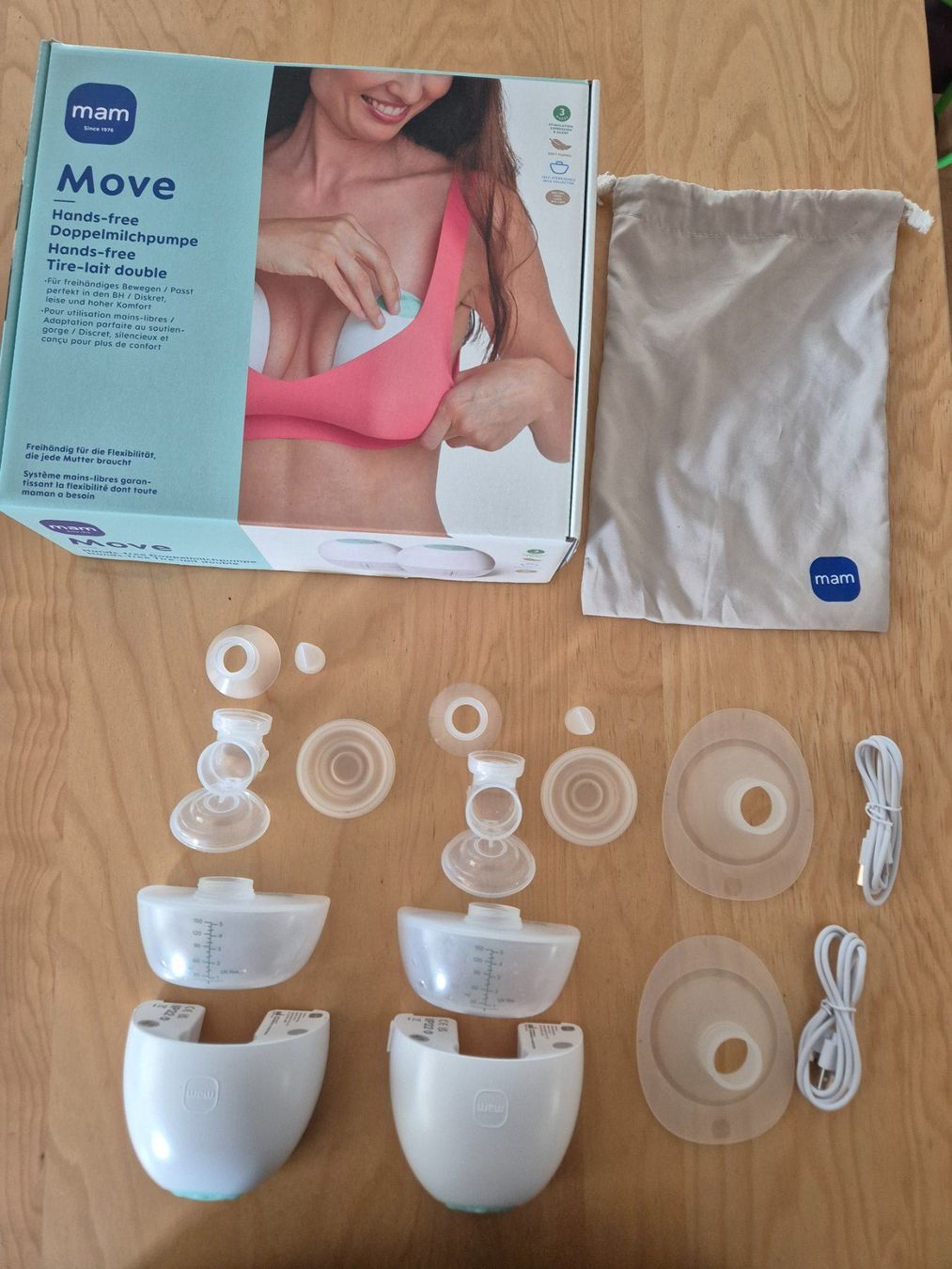 Mam Stillzubehör: mam MOVE Handsfree Doppelmilchpumpe – Gebraucht aus Winterthur von Fizi