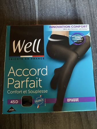 Well collant noir opaque taille 2