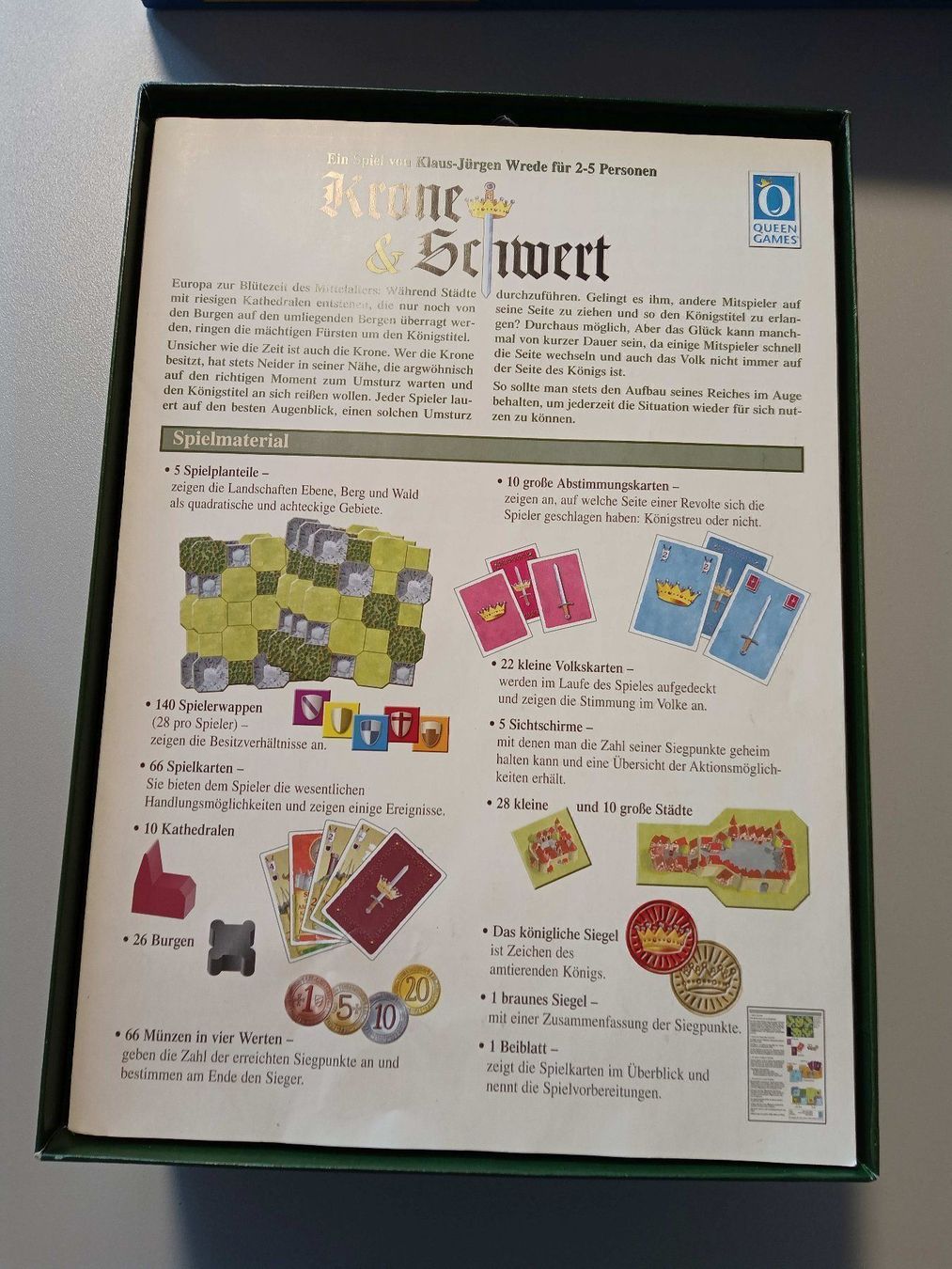 Spiele: Krone und Schwert - Queen Games – Gebraucht aus Altstätten SG von GGsGameshop 1