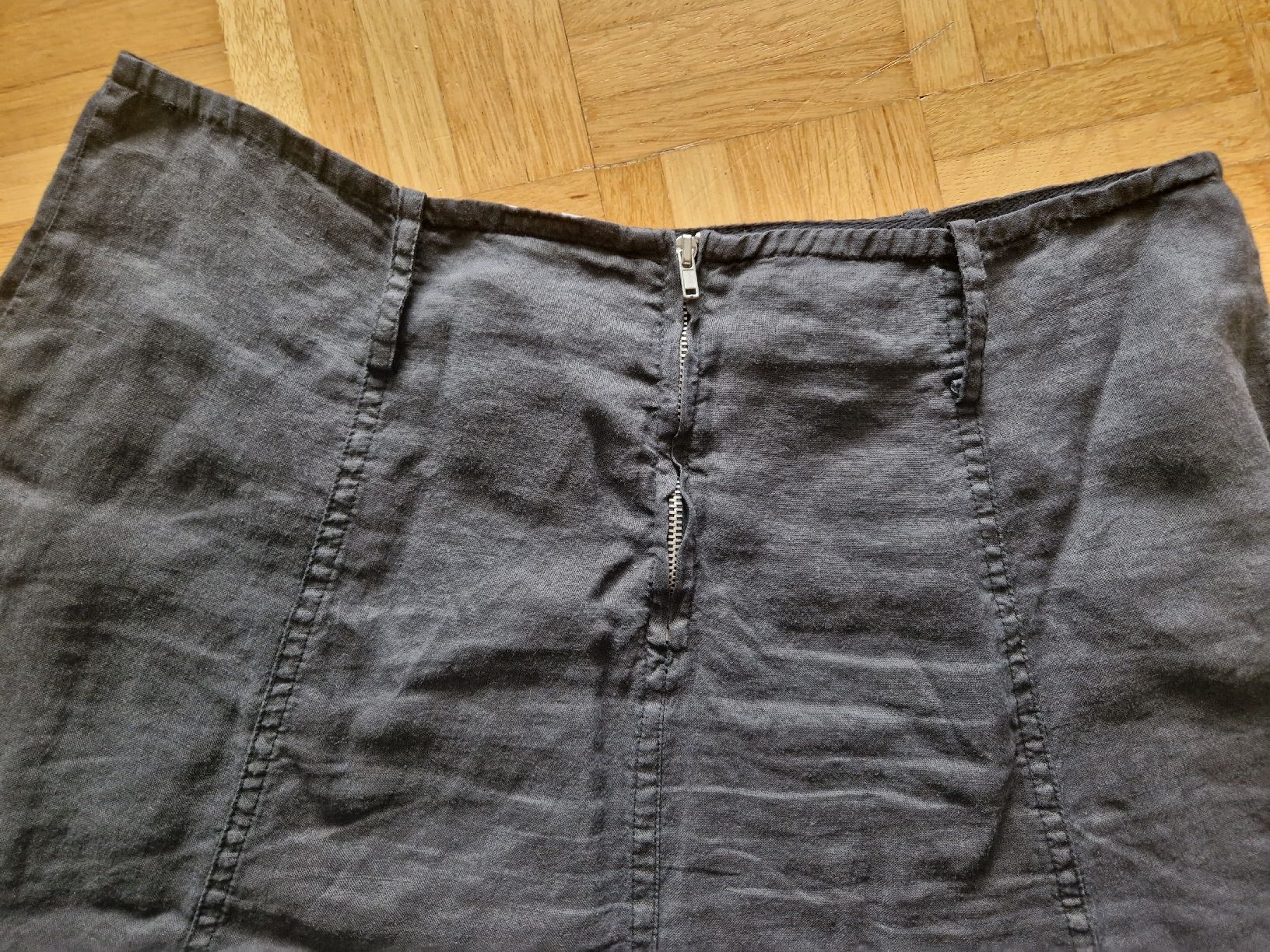 Jupes: Leinen Jupe Rock Gr. L,  warmes dunkelgrau – D'occasion à Reinach BL par Tinkerbelly27 5