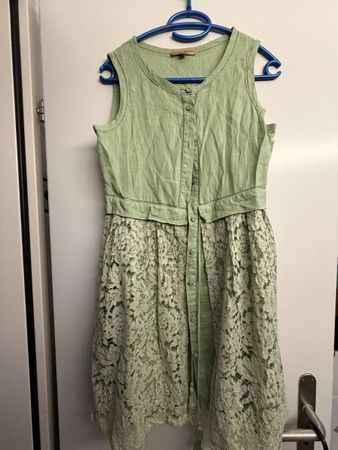 Ermanno Scervino Kleid mint grün mit Spitze Gr. S gut