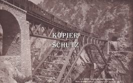 Lötschberg-Bahn auf der Bietschtal-Brücke /bc