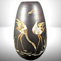 🪶 Vintage-Vase mit Reihern – ein Hauch von Eleganz! 🧡