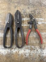 Cisailles d'occasion lot de 3 pour bricolage et jardin.
