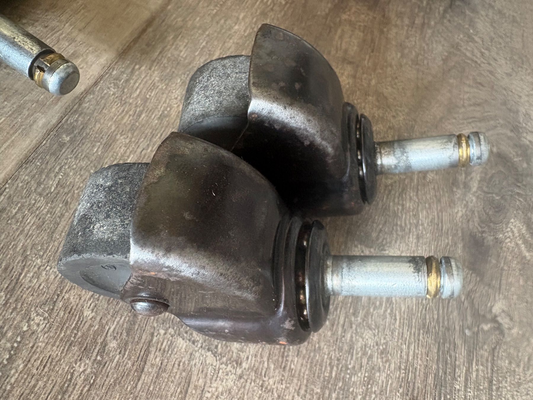 Altro per stoccaggio & trasporto: 5 Industrial, vintage Rollen Stuhlrollen – Usato da Schleinikon venduto da msfwmw2 5
