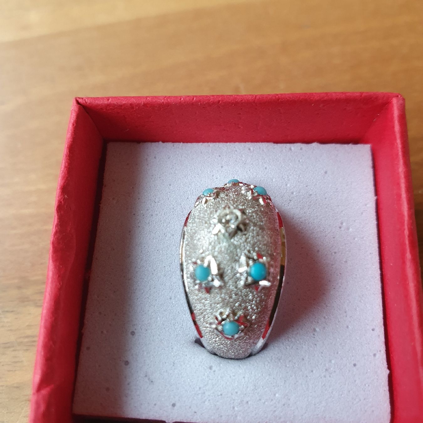 Anelli: Alter Ring mit kleinen Türkissteinchen – Usato da Sirnach venduto da Lemon04 5