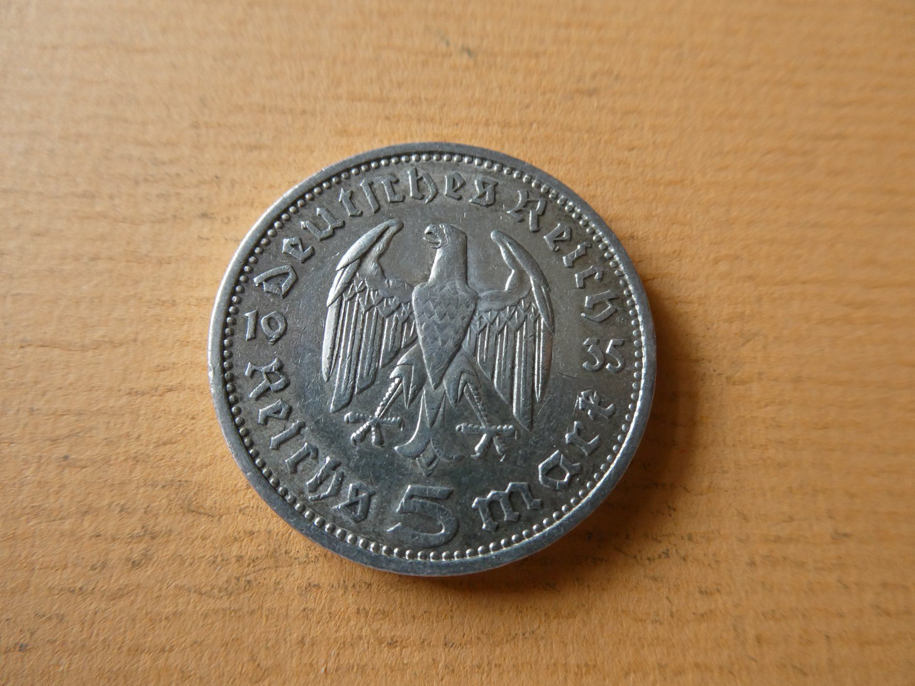 Tutti le monete: Dt. 1935 A, 5 Reichsmark - Silber – Usato da Hinterforst venduto da Rohusri 1