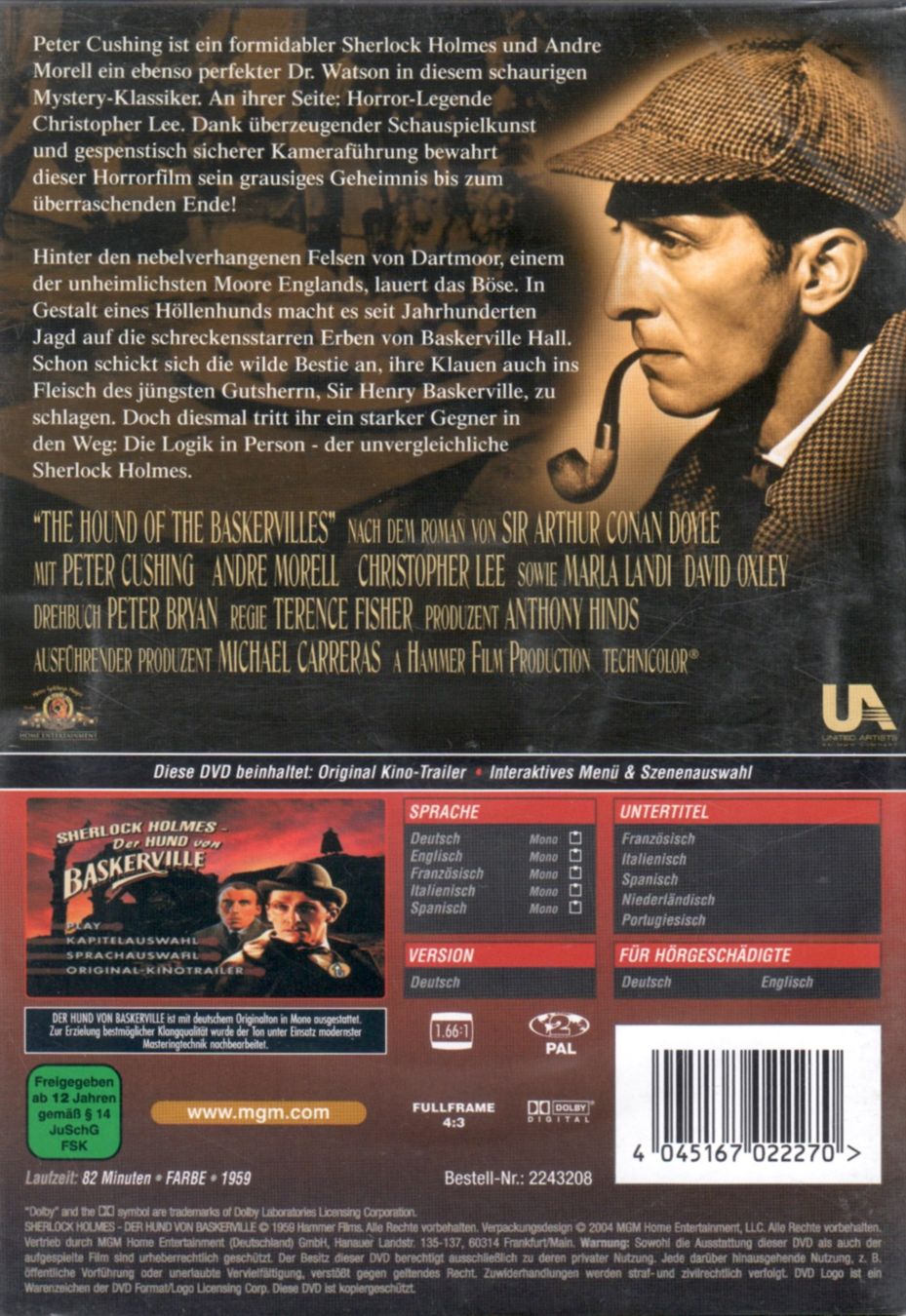 Tutti i DVDs: DVD: Der Hund von Baskerville (mit: Christopher Lee) – Usato da Tägerig venduto da fil_f8k6 1