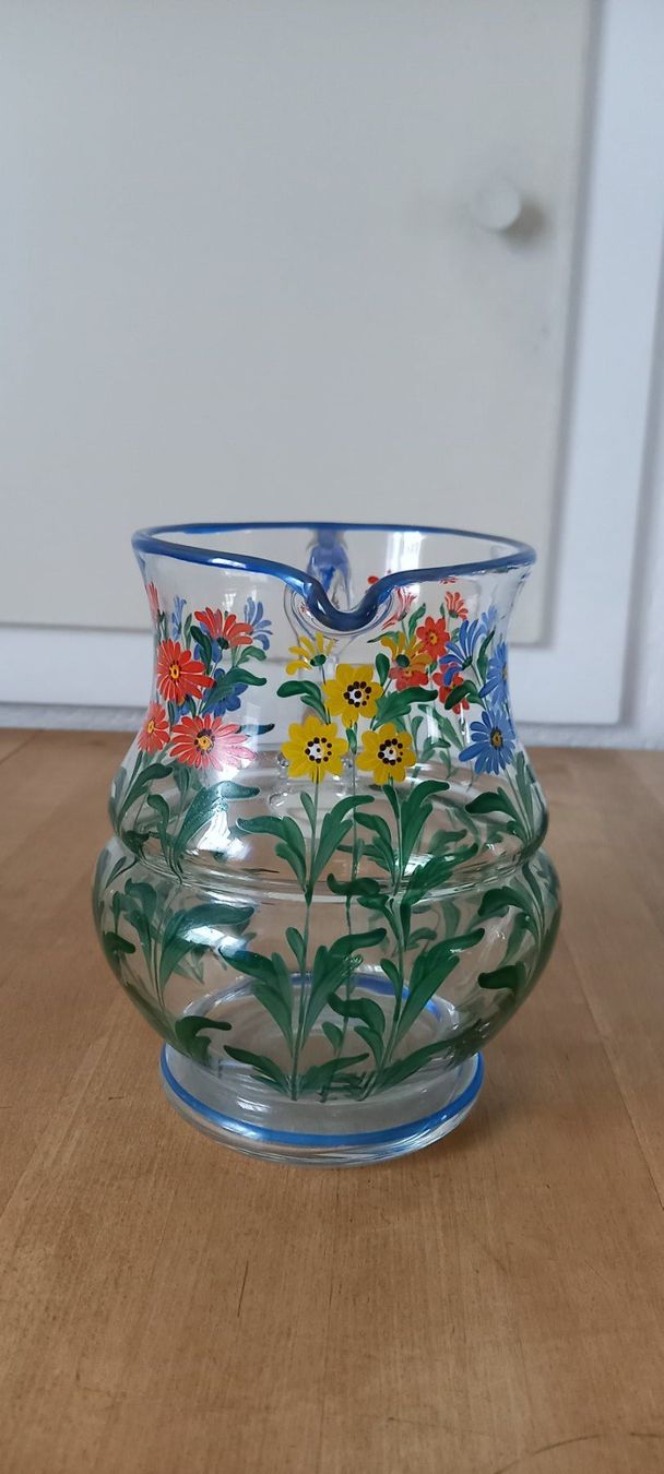 Geschirrsets: glas krug mit gläser,handbemalt – Neu (gemäss Beschreibung) aus Höri von bsc_68fw 5