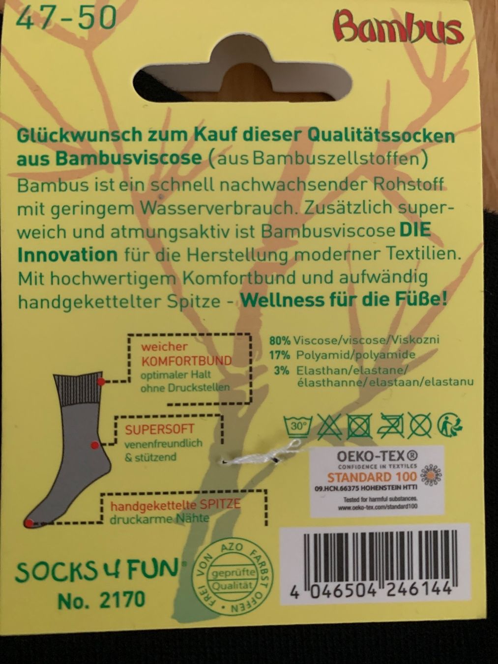 Socken: Socken Bambus Wellness Strümpfe 3er47-50 – Neu und originalverpackt aus Wettingen von Kawasaki987 1