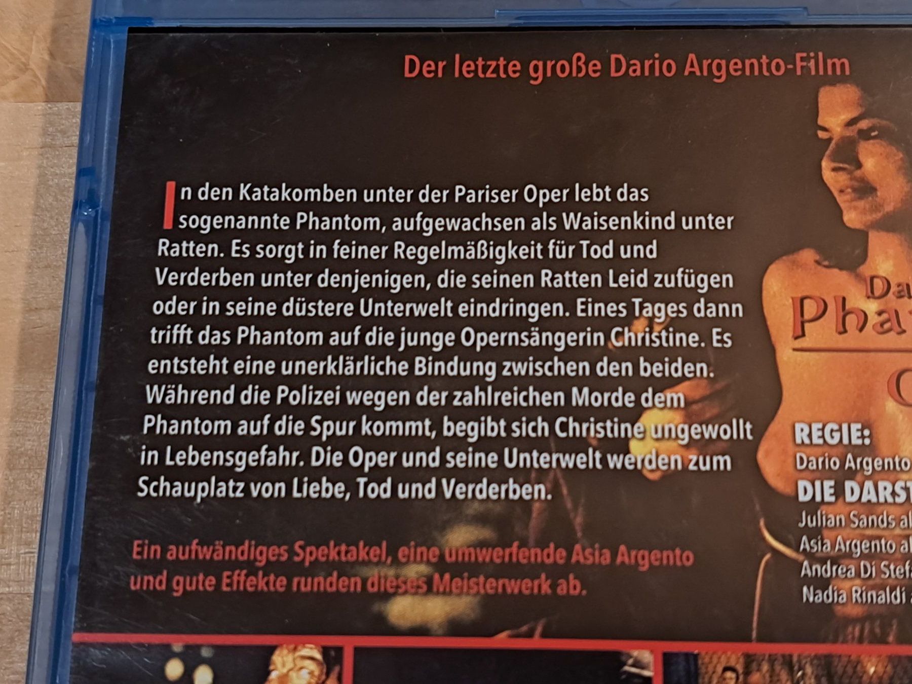 Tutti i DVDs: Blu-ray Das Phantom der Oper von Dario Argento 1998 – Nuovo (secondo la descrizione) da Unterseen venduto da Kanica 2