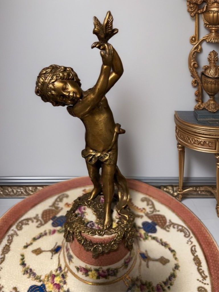Statuette: Tafelaufsatz Schale mit Engel/Bronze Figur – Usato da Oberengstringen venduto da Cici7 1