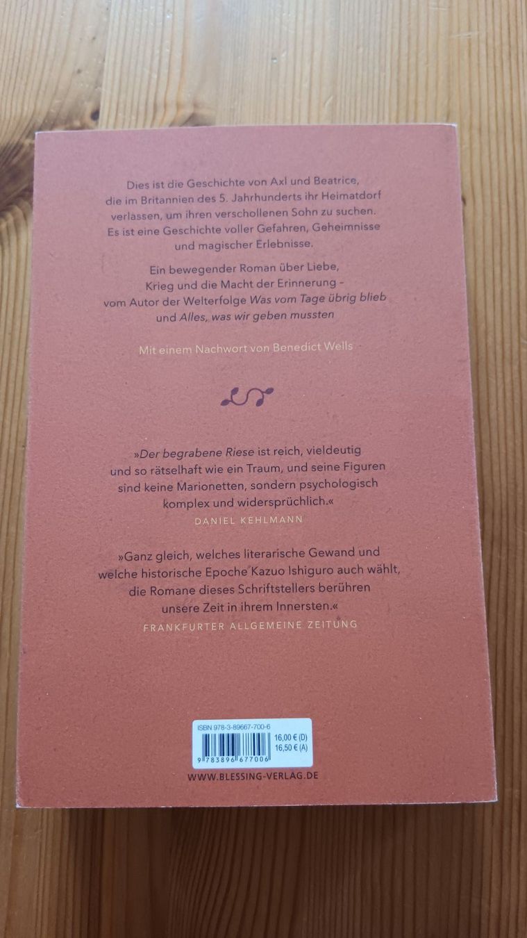 Libri: Der begrabene Riese - Kazuo Ishiguro – Usato da Winterthur venduto da Eric111 1