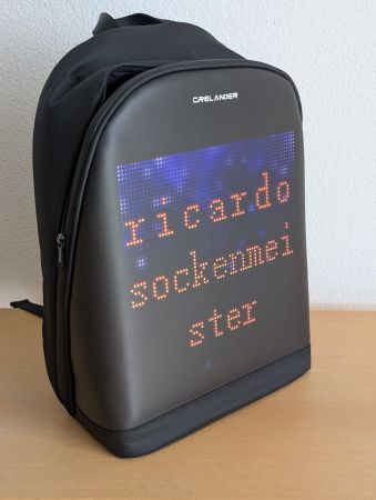 Cool LED-Rucksack kannst du verschiedene Bilder zeigen