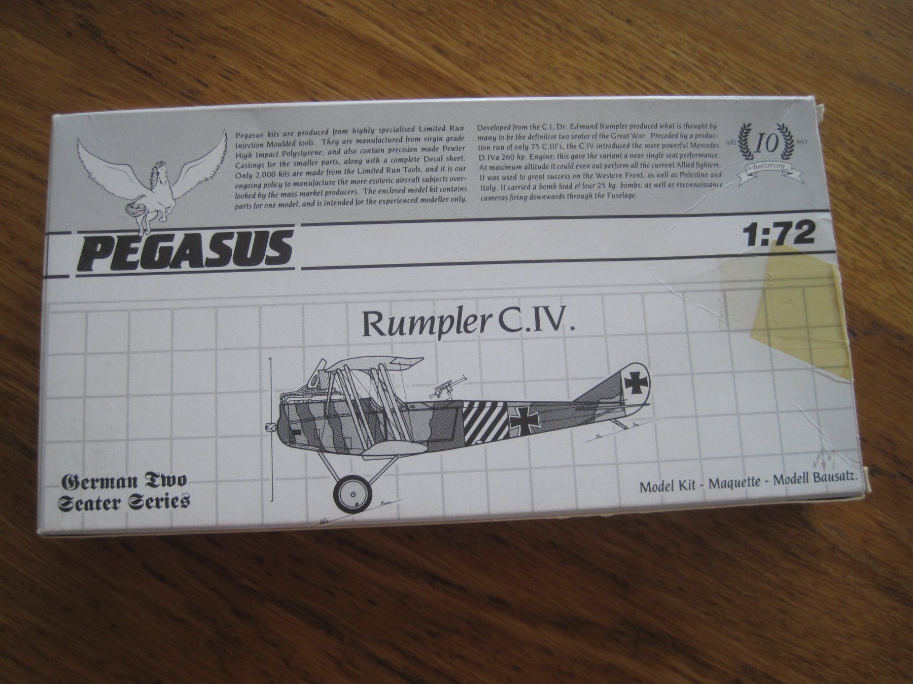 Kits de montage: RUMPLER C . 4 ein Pegasus  Bausatz 1/72 – Neuf avec emballage d'origine à Gossau SG par Noryflory