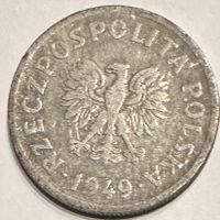 Münze Polen 50 Groszy 1949 Aluminium Umlaufmünze