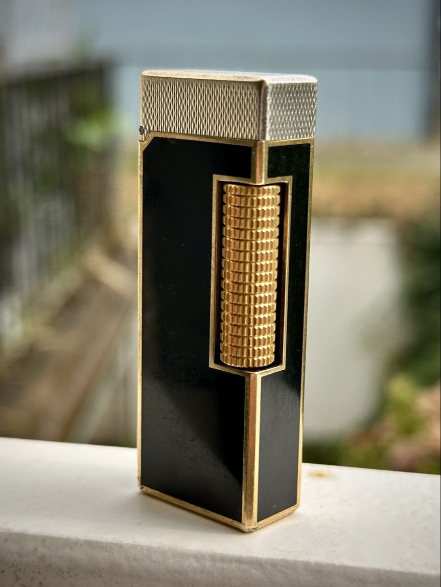 Dunhill Accendini: Dunhill Rollagas Black Lacquer & Silver – Usato da Zürich venduto da RatsTreasure 8