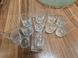 11er Set Weissweingläser / Goblets Schliffmuster k9