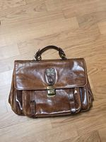 Hochwertige Scarabeo Leder-Aktentasche/Lehrertasche Vintage