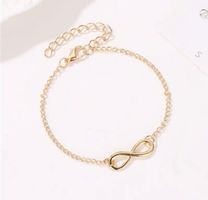 Edelstahl Unendlichkeit Armband Anhänger in Gold