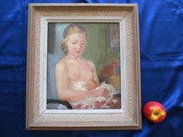 Jean Kern 1878 - 1967, Oel auf Malkarton Halbakt
