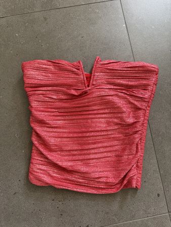 Top con scollo a V brillantini